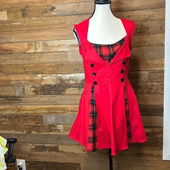 Kill Real Dresses & Skirts - Super cute bread and tartan dress perfect for the holidays!!